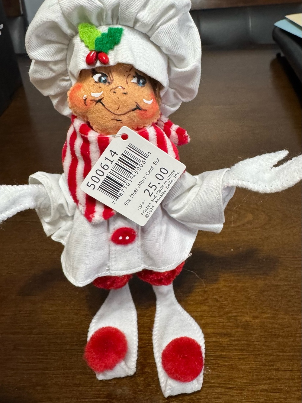 NWT Annalee red chef elf